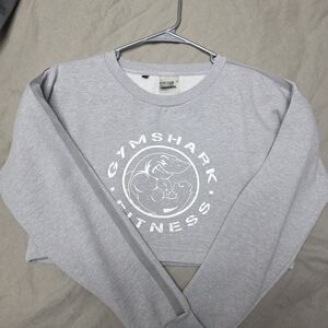 Gymshark Gray Cropped Sweatshirt